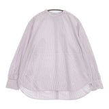 45R/45rpm 180番三子のリボンブラウス 定価62700円 ギンガムチェック ブラウス シャツ ラベンダー ホワイト レディース フォーティーファイブアールピーエム【中古】6-0712M♪