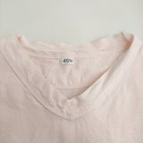 45R/45rpm リネンの908VネックTシャツ 定価27500円 プルオーバー ブラウス シャツ ピンク レディース フォーティーファイブアールピーエム【中古】6-0712S♪