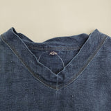 45R/45rpm リネンの908VネックTシャツ インディゴ プルオーバー ブラウス シャツ ネイビー レディース フォーティーファイブアールピーエム【中古】6-0712S♪