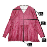 45R/45rpm シャンブレーシルクのくしゅくしゅブラウス 定価71500円 シャツ 26SS ピンク レディース フォーティーファイブアールピーエム【中古】6-0712M♪