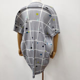 PLEATS PLEASE ISSEY MIYAKE CROSSING DOTS 定価57200円 PP61JT683 プリーツ チュニック 26SS グレー レディース プリーツプリーズ【中古】6-0712S♪