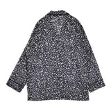 Toujours パジャマシャツ フラワープリント コットンストレッチ 定価49500円 長袖シャツ 25AW ネイビー ホワイト レディース トゥジュー【中古】6-0721M♪