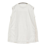 Toujours スリーブレスコンビネーションTシャツ コットンシルク 定価35200円 カットソー 25SS ホワイト レディース トゥジュー【中古】6-0724S♪