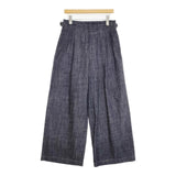 Y's 8OZ WAIST STRING WIDE DENIM PANTS YM-P04-028 サイズ1 デニムパンツ ネイビー レディース ワイズ/Yohji【中古】6-0822G∞