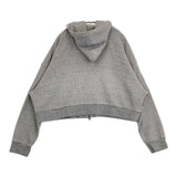 Y's FLEECE BUTTON HOLE FOAM PRINT SHORT HOODIE YX-T62-066 パーカー 21AW グレー レディース ワイズ/Yohji【中古】6-1003M∞