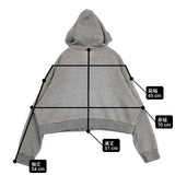 Y's FLEECE BUTTON HOLE FOAM PRINT SHORT HOODIE YX-T62-066 パーカー 21AW グレー レディース ワイズ/Yohji【中古】6-1003M∞