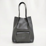 GROUND Y FAUX LEATHER POCKET TOTE BAG 定価40700円 トートバッグ 26SS ブラック レディース グラウンドワイ/YOHJI【中古】6-0724G♪