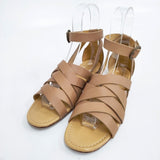 BIANCA CLOSET ビアンカクローゼット アンクルベルト サイズM レザー サンダル ベージュ レディース【中古】6-0713S◎