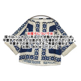 45R/45rpm 藍染めバンダナのシャツ コットン 日本製 ブラウス シャツ ネイビー ホワイト レディース フォーティーファイブアールピーエム【中古】6-0712M♪