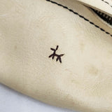 HENRY CUIR レザー ボディバッグ 犬刺繍 CANE ウエストバッグ ベージュ レディース アンリークイール【中古】6-1010G∞