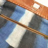 HENRY CUIR レザー 犬刺繍 CANE ショルダーバッグ カーキ系 ブラウン レディース アンリークイール【中古】6-1010G∞