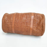 HENRY CUIR メッシュ レザー ドラム 犬刺繍 CANE トートバッグ ブラウン レディース アンリークイール【中古】6-1012G∞