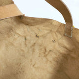 HENRY CUIR レザー 犬刺繍 CANE 特大サイズ シワ加工 トートバッグ オレンジ系 レディース アンリークイール【中古】6-1012G∞
