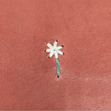HENRY CUIR/ほぼ日 レザー 花 犬 刺繍 手帳カバー アカ レディース アンリークイール/ほぼ日【中古】6-0713G◎
