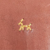 HENRY CUIR/ほぼ日 レザー 花 犬 刺繍 手帳カバー アカ レディース アンリークイール/ほぼ日【中古】6-0713G◎