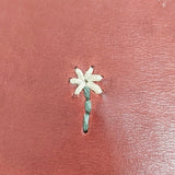 HENRY CUIR/ほぼ日 レザー 花 犬 刺繍 手帳カバー アカ レディース アンリークイール/ほぼ日【中古】6-0713G◎