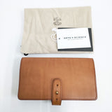 ARTS&SCIENCE 未使用品 Jabara long wallet 084W002896 牛革 長財布 キャメル レディース アーツ&サイエンス【中古】6-0713G◎