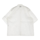 UNITED ARROWS C/N フラワージャカードシャツ 定価33000円 シアー 半袖シャツ ホワイト レディース ユナイテッドアローズ【中古】6-0717S♪