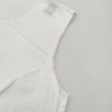 COMME des GARCONS ノースリーブカットソー GI-B006 サイズM カットオフ ブラウス シャツ AD2002 ホワイト レディース コムデギャルソン【中古】6-0717S♪