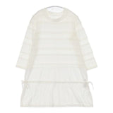 Haat ISSEY MIYAKE コットンナイロン 切替デザイン HA11JJ196 製品洗い チュニック オフホワイト レディース ハートイッセイミヤケ【中古】6-0912M∞