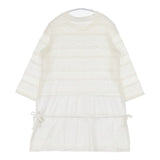 Haat ISSEY MIYAKE コットンナイロン 切替デザイン HA11JJ196 製品洗い チュニック オフホワイト レディース ハートイッセイミヤケ【中古】6-0912M∞
