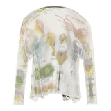PLEATS PLEASE ISSEY MIYAKE Sea Animal Layered Set 海洋生物 羽織り カーディガン ホワイト レディース プリーツプリーズ【中古】6-0721M♪