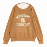 MIXTA RELUME C/N SWEAT WESTSIDE TABBY CAT裏起毛 スウェット 24aw キャメル レディース ミクスタ【中古】6-0918T♪