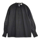 UNITED ARROWS 定価17600円 UWFM タックパフスリーブ ブラウス シャツ ブラック レディース ユナイテッドアローズ【中古】6-0905M∞