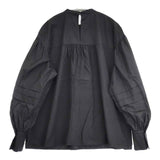 UNITED ARROWS 定価17600円 UWFM タックパフスリーブ ブラウス シャツ ブラック レディース ユナイテッドアローズ【中古】6-0905M∞
