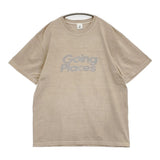 ROKU 6 BEAUTY&YOUTH GOING PLACES T-SHIRT 定価8800円 サイズL 半袖Ｔシャツ カットソー ベージュ レディース ロクビューティアンドユース【中古】6-0717S♪