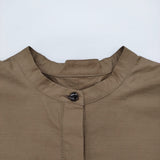 DRESSTERIOR ライトコットンシャツワンピース サイズ38 定価19800円 085-53001 ワンピース ブラウン レディース ドレステリア【中古】6-0717S♪
