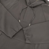 theory TRENTON ENDO POLY ハーフボタン フーディー サイズM ポリエステル パーカー ブラック系 メンズ セオリー【中古】6-0912M∞