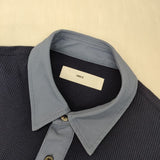 TOGA VIRILIS 切替シャツ ドッキングシャツ プルオーバー 長袖シャツ ブルー ネイビー メンズ トーガ【中古】6-0924M∞