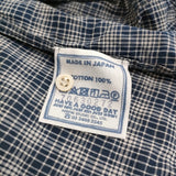 45R/45rpm 秋風カディのスモックブラウス チェック ブラウス シャツ ネイビー ホワイト レディース フォーティーファイブアールピーエム【中古】6-0721M♪