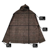 MAKI TEXTILE STUDIO 真木テキスタイルスタジオ 手紡ぎタッサーシルク×ウール インド製 カーディガン ブラウン レディース【中古】6-0724T♪