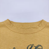 45R/45rpm ブルフラワーロゴプリントの908Tシャツ サイズ1 半袖Ｔシャツ カットソー イエロー レディース フォーティーファイブアールピーエム【中古】6-0717S♪