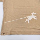45R/45rpm おさんぽTシャツ サイズ1 日本製 コットン 半袖Ｔシャツ カットソー ベージュ レディース フォーティーファイブアールピーエム【中古】6-0717S♪