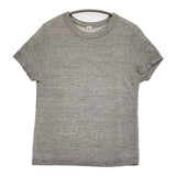 45R/45rpm モンサンミッシェル裏毛の45星Tシャツ コットンリネンラミー 半袖 スウェット グレー レディース フォーティーファイブアールピーエム【中古】6-0717S♪
