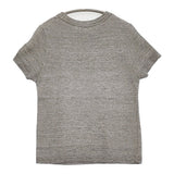 45R/45rpm モンサンミッシェル裏毛の45星Tシャツ コットンリネンラミー 半袖 スウェット グレー レディース フォーティーファイブアールピーエム【中古】6-0717S♪