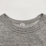 45R/45rpm モンサンミッシェル裏毛の45星Tシャツ コットンリネンラミー 半袖 スウェット グレー レディース フォーティーファイブアールピーエム【中古】6-0717S♪