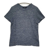 45R/45rpm モンサンミッシェル超ガーゼ リネンコットンニット 半袖Ｔシャツ カットソー ネイビー レディース フォーティーファイブアールピーエム【中古】6-0717S♪