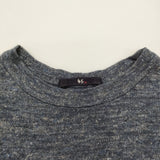 45R/45rpm モンサンミッシェル超ガーゼ リネンコットンニット 半袖Ｔシャツ カットソー ネイビー レディース フォーティーファイブアールピーエム【中古】6-0717S♪