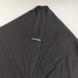 mizuiro-ind コットン 無地 半袖 変形 Vネック カットソー ブラック レディース ミズイロインド【中古】6-0905S◎