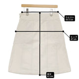 MARGARET HOWELL HEAVY COTTON TWILL SKIRT 578-6132002 スカート アイボリー レディース マーガレットハウエル【中古】6-0916M∞