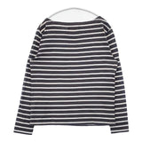 MHL. 595-7269502 ボーダー NAVAL STRIPE JERSEY 長袖Ｔシャツ カットソー ロンＴ グレー ホワイト レディース エムエイチエル【中古】6-0916M∞