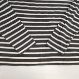 MHL. 595-7269502 ボーダー NAVAL STRIPE JERSEY 長袖Ｔシャツ カットソー ロンＴ グレー ホワイト レディース エムエイチエル【中古】6-0916M∞