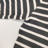 MHL. 595-7269502 ボーダー NAVAL STRIPE JERSEY 長袖Ｔシャツ カットソー ロンＴ グレー ホワイト レディース エムエイチエル【中古】6-0916M∞