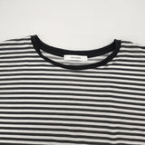 JOURNAL STANDARD クルーネックシアーハーフスリーブ T 定価5500円 ボーダー コットン混 半袖Ｔシャツ カットソー 24SS ブラック ホワイト レディース ジャーナルスタンダード【中古】6-0828S△