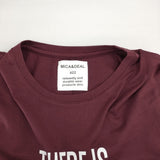 MICA & DEAL ロゴTシャツ 定価8800円 コットン 日本製 サイズF 半袖Ｔシャツ カットソー ワインレッド レディース マイカ＆ディール【中古】6-0828S△