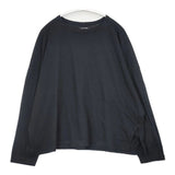 pas de calais ラフィ＆MVS天竺 長袖プルオーバー 製品染め ワイド カットソー 24AW ブラック レディース パドカレ【中古】6-0916M∞